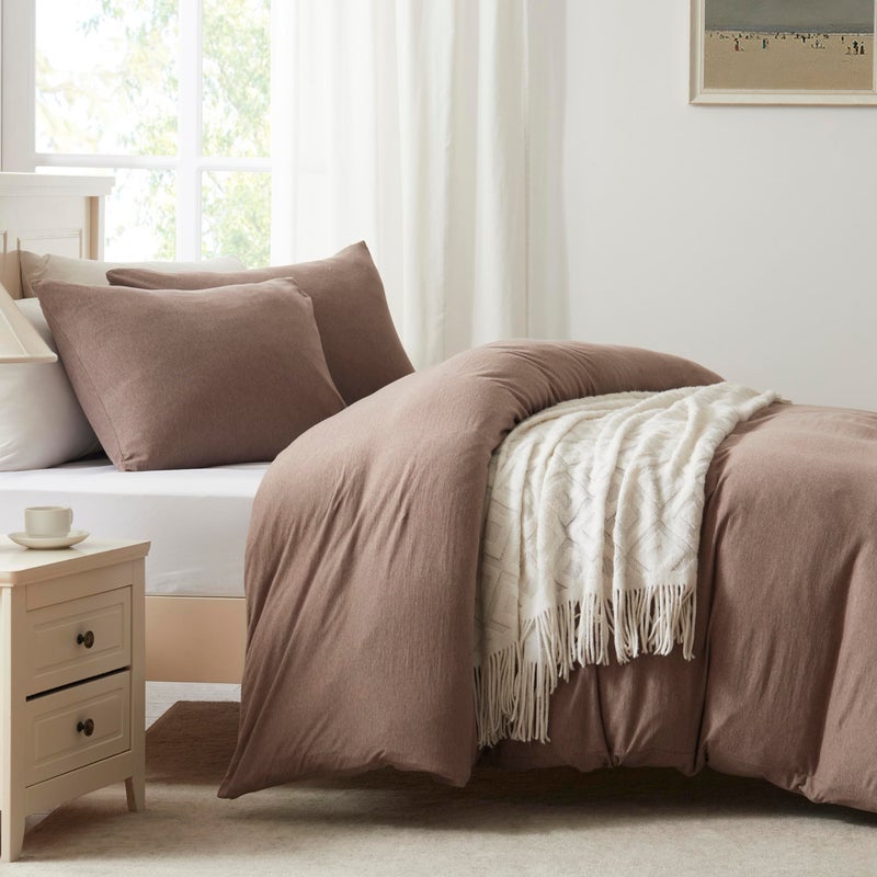 H HOUSEHOLD Household 100% Jersey Cotton Queen Size Pillowcase 20â€x30â€-Light Weight, Comfortable, Super Soft Pillow Case with Envelope Closure Set of 2 (Coffee, Queen Size Pillowcase 20" x 30") - Image 3